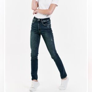 Dear John Stella Super High Rise Slim Straight Jeans in Bastille